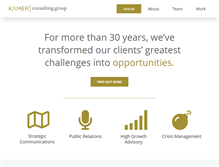 Tablet Screenshot of kamergroup.com